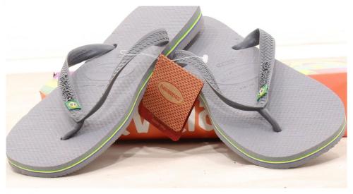 Havaianas Brasil Erwachsene flip flops Zehentrenner, Grau  45/46 EU (43/44 BR) 