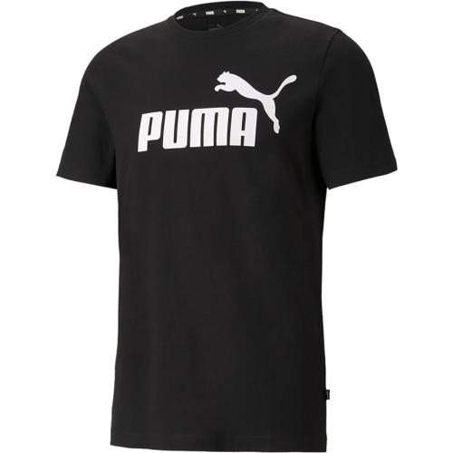 PUMA Herren T-Shirt Essentials Tee – Rundhals-Kragen Logo BLACK - L