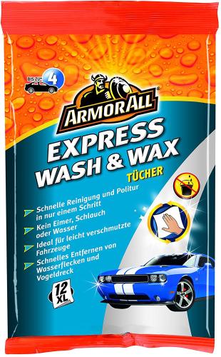 ARMOR ALL GAA24012GE Express Wash & Wax Tücher mit Safe Lift Technologie 12 Stk