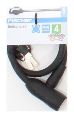 Fischer Seilschloss, Lnge 60cm, Durchmesser 12mm, Farblich Sortiert, 60 
