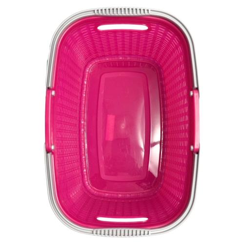 Rival Einkaufskorb Rattan 18 Liter mit Henkel - BEERE-ROSA