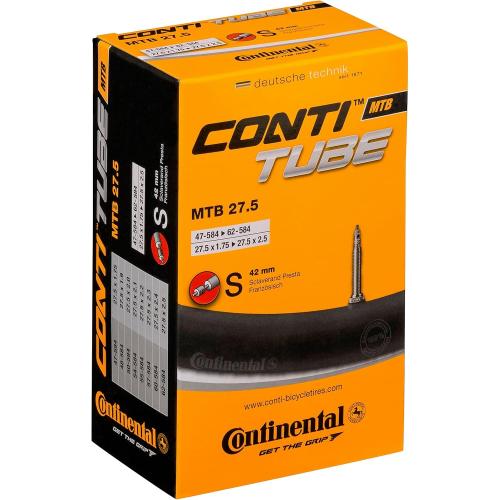 Continental Schlauch MTB Presta-Ventil-Innenrohr, schwarz, 27,5 x 1,75, 2,5 Zoll/42 mm SV