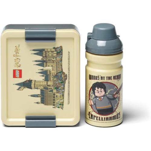 LEGO® Lunch-Set Classic Panier-Repas HOGWARTS -Trinkflasche + Brotdose  - Beige / Grau