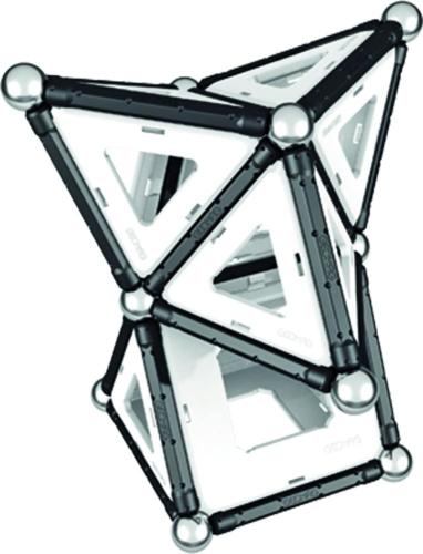 Geomag CLASSIC Black & White, Magnetkonstruktionen und Lernspiele, 104-teilig