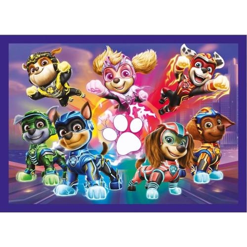 Trefl 34621 -  4 in 1  Puzzle MIGHTY MOVIE von PAW Patrol, von 35 bis 70 Teilen, 4 Sets