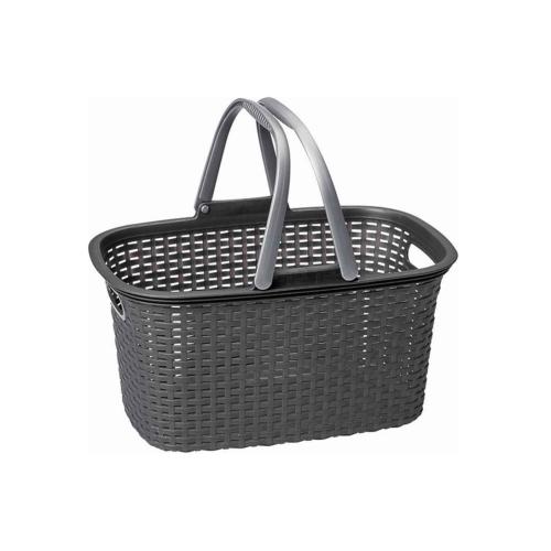 Rival Einkaufskorb Rattan 18 Liter mit Henkel - ANTHRAZIT