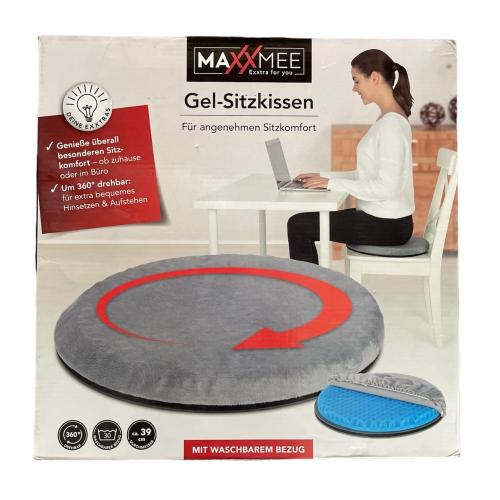 MAXXMEE Sitzkissen 360° drehbar MAXXMEE Sitzerhöhung Auflage Gel Kissen Stuhlkissen