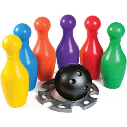 Wader 80030 Bowling Höhe von 31 cm, Mehrfarbig, 6 Kegel 