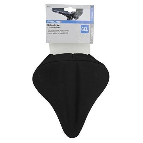 Fischer Erwachsene Touren-Sattel Gel Satteldecke, Schwarz, One Size 
