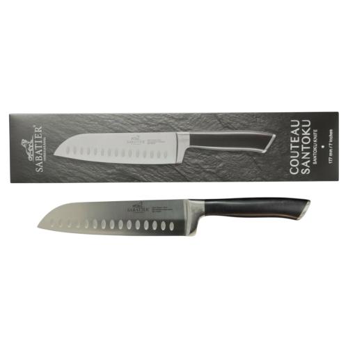 SABATIER Couteau - Santokumesser Klassisch -  Klingenlänge: 17,7 cm  Edelstahl/schwarz