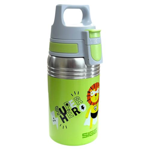 SIGG - Edelstahl Trinkflasche 0,5L - LÖWE HERO - BPA-frei - GRÜN