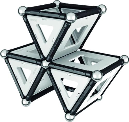 Geomag CLASSIC Black & White, Magnetkonstruktionen und Lernspiele, 104-teilig