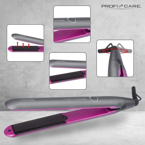 ProfiCare Glätteisen »PC-HC 3072« Schwarz-Pink