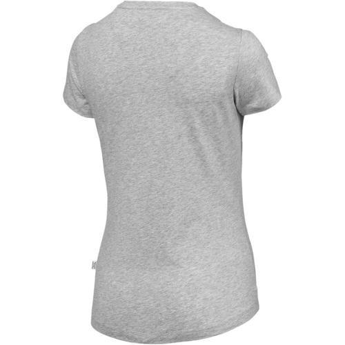 PUMA Damen T-Shirt Essentials Tee – Rundhals-Kragen Logo, Light Gray Heather - M