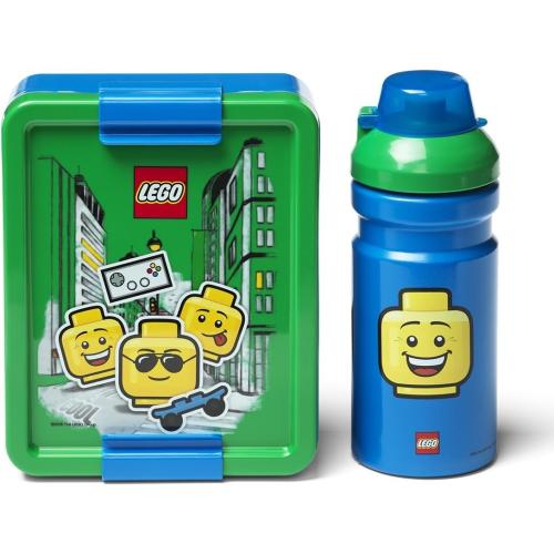 LEGO® Lunch-Set Classic Panier-Repas ICONIC BOY -Trinkflasche + Brotdose  -Grün/ Blau