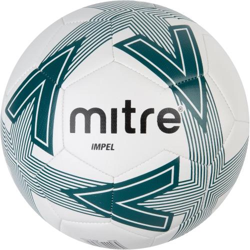 Mitre Impel L30P Fußball, hohe Strapazierfähigkeit, Formbeständigkeit, Weiß/Grün, 3