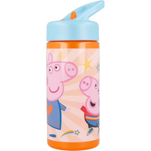 Peppa Pig Trinkflasche, integriertem Strohhalm, ca. 410 ml REAL + OTTO
