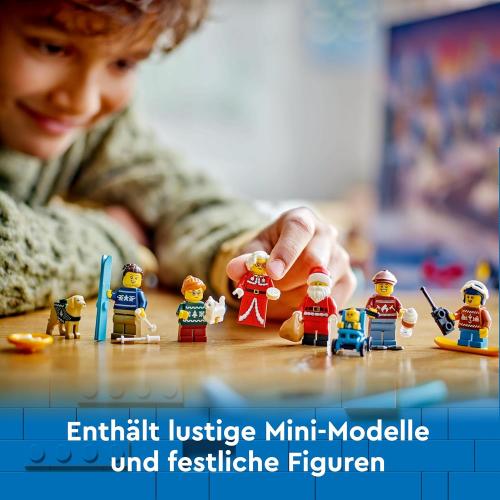Preview: LEGO® 60436 City Adventskalender 2024, Adventsgeschenk für Kinder ab 5 Jahren, 24 Überraschungen