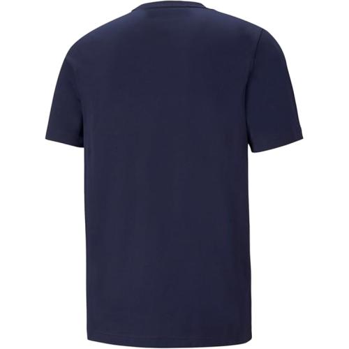 PUMA Herren T-Shirt Essentials Tee – Rundhals-Kragen Logo Peacoat NAVY - S
