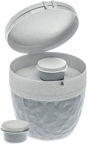 koziol BENTOBOX ORGANIC Lunchbox-Set Grau REAL + OTTO