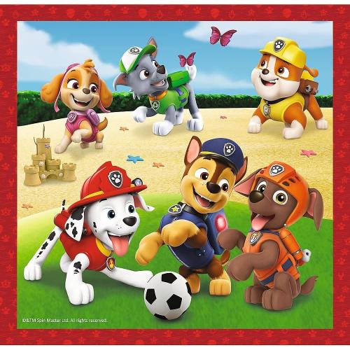 Trefl 34867 PAW Patrol Fröhliche Welpen-3in1 Elementen-Puzzles 20 bis 50 