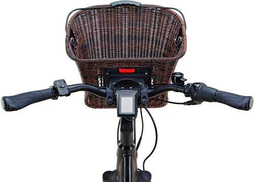 Prophete Fahrradkorb City Rattan-Optik, inkl. E-BIKE Halter, 34x26x25cm