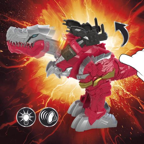 Power Rangers Battle Attackers Dino Fury T-Rex Champion Zord elektronische Action-Figur für Kids ab 4 Jahren mit Lichtern und Geräuschen