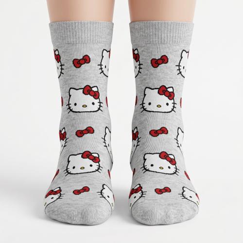 Preview: HELLO KITTY 1 Paar Damen Zaubersocken Grau 37-41