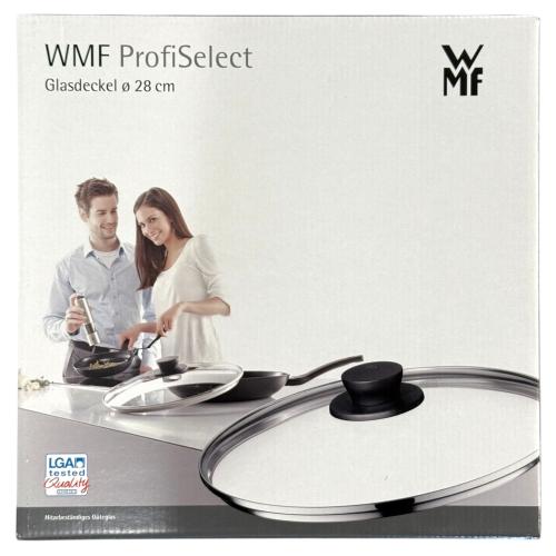 WMF Pfannen- Topfdeckel 28 cm, Glasdeckel mit Kunststoffknauf, hitzebeständiges Glas