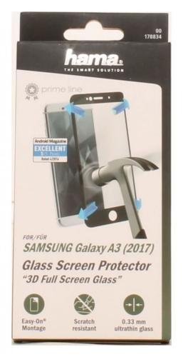 Hama 3D-Full-Screen-Schutzglas fr Samsung Galaxy A3 (2017), Schwarz 