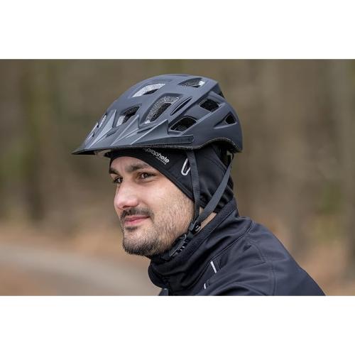 Prophete Wintermütze, Fahrradmütze für Damen und Herren, Thermisches Gewebe, Atmungsaktiv, Wasser- und Winddicht, Farbe schwarz