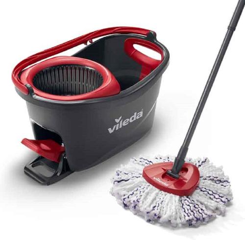 Vileda Turbo 3in1 Mikrofaser Wischmopp Komplett Set - Bodenwischer mit Teleskopstiel