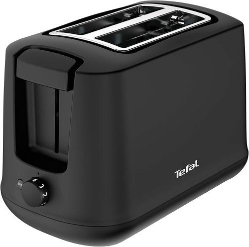 Tefal TT165N Principio Select Toaster (850 Watt, 7 Bräunungsstufen, Krümelschublade, Hebe-Funktion, Brötchenaufsatz) schwarz