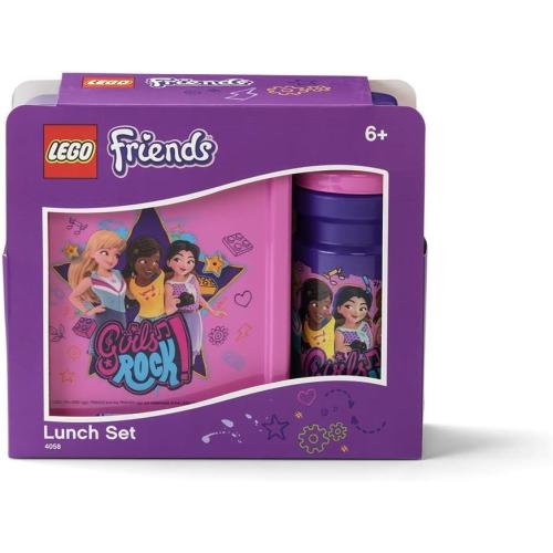 LEGO® Lunch-Set FRIENDS -Trinkflasche + Brotdose  - Lila / Pink