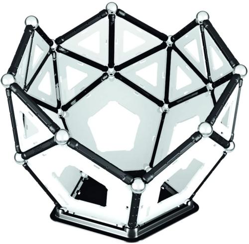 Geomag CLASSIC Black & White, Magnetkonstruktionen und Lernspiele, 104-teilig