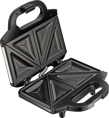 Preview: Tefal Ultracompact Sandwichmaker SM1552 | für dreieckige Sandwichtoasts | 700W | Sandwich-Grill | 26.5 x 12 x 26 cm, Edelstahl/Schwarz 
