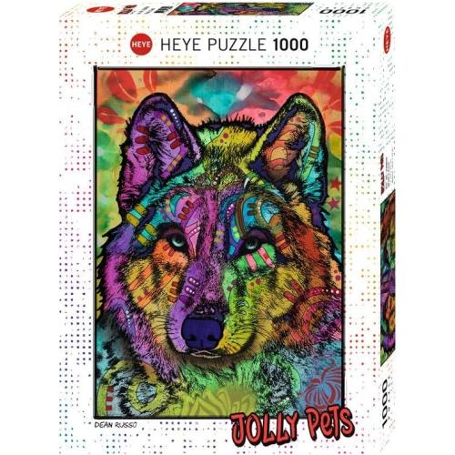 HEYE 29809 Wolf's Soul Standard 1000 Teile, Dean Russo, Jolly Pets, White