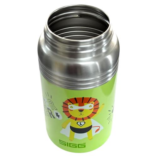 SIGG - Edelstahl Trinkflasche 0,5L - LÖWE HERO - BPA-frei - GRÜN