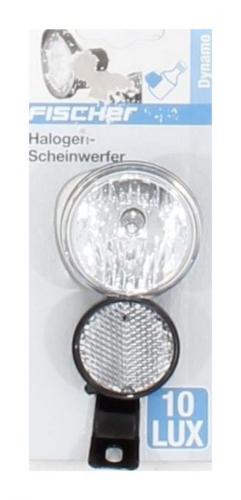 Fischer Erwachsene Dynamo Halogen-Scheinwerfer 10lux Schwarz, Grau, 