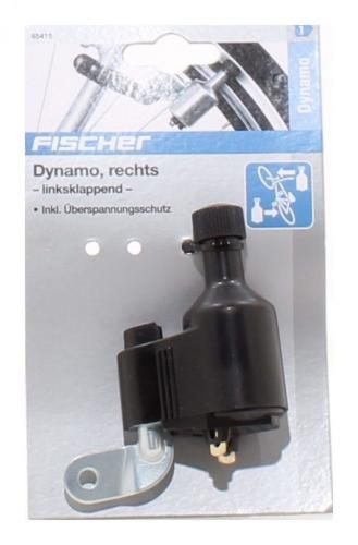 Fischer Dynamo, Schwarz, Uni, rechtsmontage  