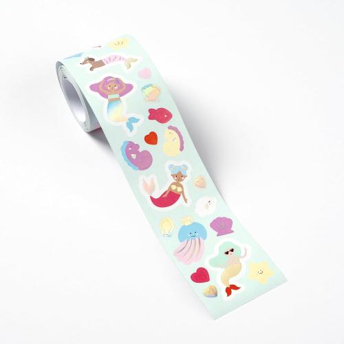 folia 27101 - Stickerrolle MERMAIDS, Sticker Set mit 368 Aufklebern, 4 m lang