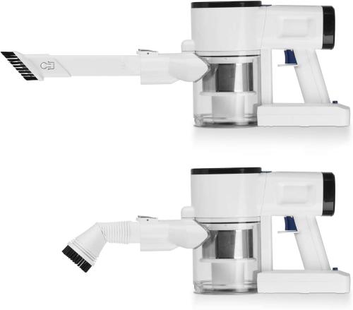 Preview: CLEANmaxx Akku-Reinigungssystem Nass & Trocken - 3 in 1 Reinigungssystem - Zyklon Technologie, Akkubetrieb, Beutellos mit integriertem HEPA-Filter [Weiss]
