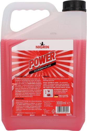 NIGRIN POWER Scheibenklar Konzentrat 1:2, Grapefruit-Minze-Duft, 3 Liter Kanister 