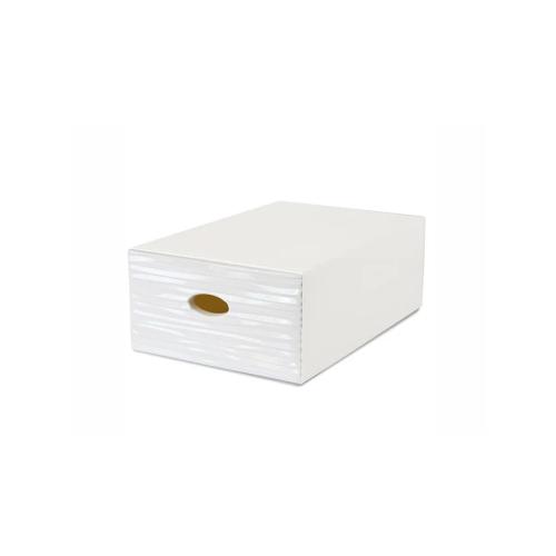 QBOX Wave Schubladenbox 1 Schub Weiss Gr. L  ( 28 x 40 x 15 cm ) 