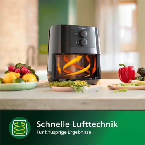 PHILIPS HD9200/90 Airfryer Ölfreie Fritteuse  4,1 Liter 0,8kg  - Schwarz