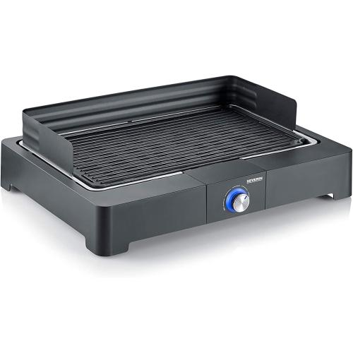 SEVERIN Tischgrill mit Aluminium-Grillplatte, Schwarz, PG 8562