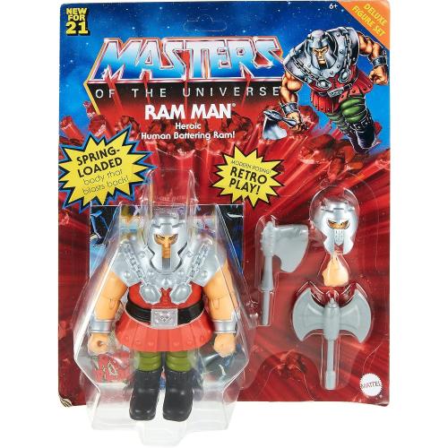 Masters of the Universe GVL78 - Origins Deluxe RAM MAN, ca. 14 cm große Actionfigur