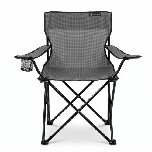 Trekstone FALTBARER CAMPINGSTUHL mit Getränkehalter bis 100 kg ca. 80 x 80 x 47 cm GRAU