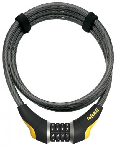 ONGUARD - 8042 Kabelschloss AKITA 185 cm x Ø12 mm Fahrradschloss Schwarz Level 35
