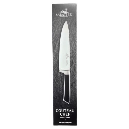 SABATIER Couteau Chef's - Kochmesser - Klingenlänge: 20 cm Edelstahl/schwarz